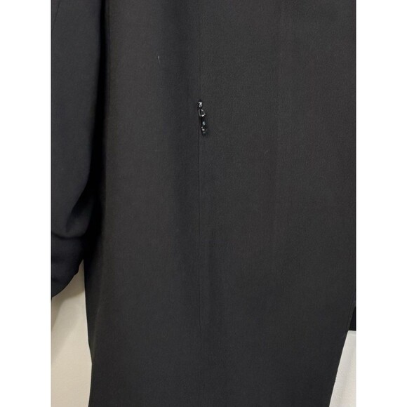 ADRIANNA PAPELL Black Single Button Ruched Sleeve Blazer 18W Zip Pocket Classic - Picture 6 of 12